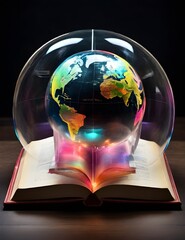 globe and book