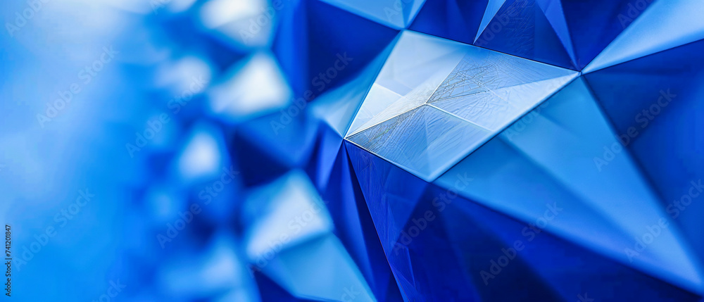 Poster geometric intrigue, a canvas of triangles and light, exploring the facets of abstract design