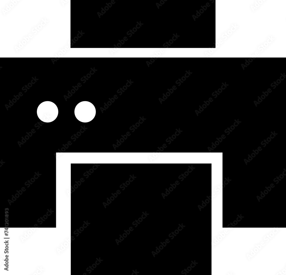 Aufkleber printer icon in trendy fill style. document printing or fax symbol. vector illustration for web site