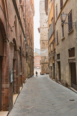Naklejka na ściany i meble Street in Siena, Tuscany, Italy