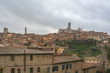 Fototapeta premium Cityscape of Siena, Tuscany, Italy