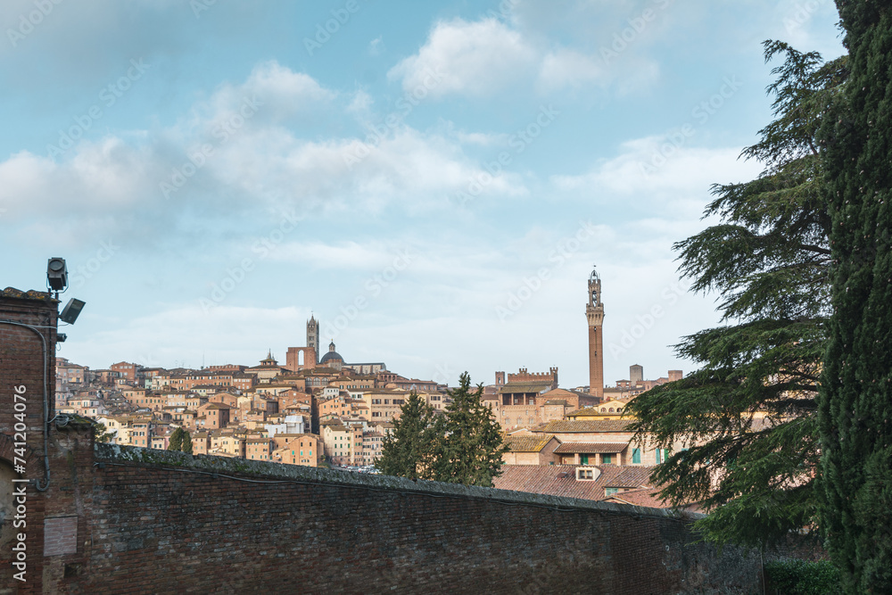 Sticker Cityscape of Siena, Tuscany, Italy