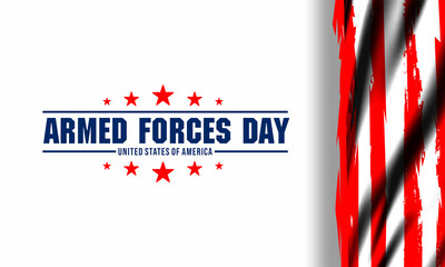 Armed forces day in United States of America  . Celebrated in the United States to honor the services of all forces for the country vector design.