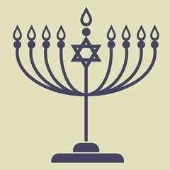 Symbolic candlestick at a Jewish festival