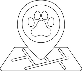 map flat style illustration