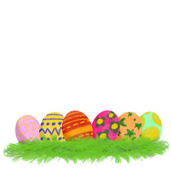 The easter egg and rabbit  for holiday concept.