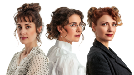 Women's History month isolated on transparent background, Generative ai.