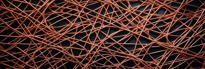 interwoven copper wires ultrawide background image