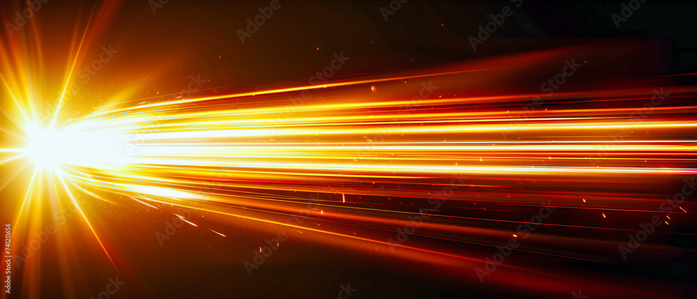 Poster rush of light, the dynamic blur of motion and color on a fast-moving highway, capturing the essence 