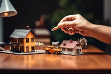 Wealth Representation: Models Of Vehicle And Houses Displayed