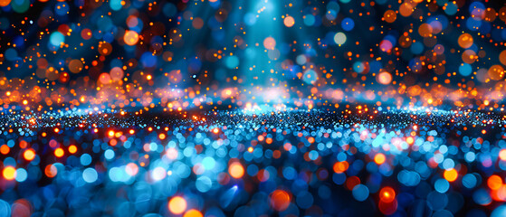 Nights allure, a canvas of bokeh and glitter, blending the magic of light with the mystery of darkness