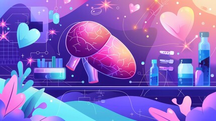 nonalcoholic fatty liver disease, healthcare background, copy space, 16:9