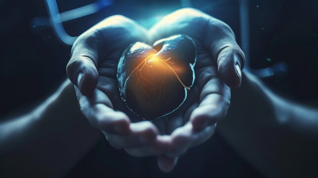nonalcoholic fatty liver disease, healthcare background, copy space, 16:9