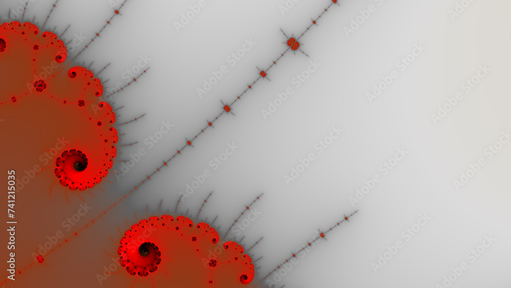 Poster red spiraling plasma particle explosion red on a grey background