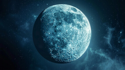 moon in outer space - obrazy, fototapety, plakaty