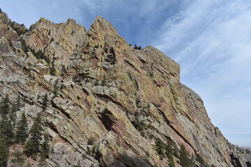 Beautiful Rocky Landscape View, Hiking on Fowler Trail Near Boulder, Colorado