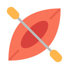 Kayak Vector Flat Icon Design