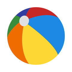 Beach Ball Vector Flat Icon Design