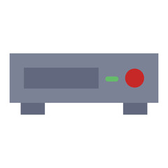 Dvd Player Vector Flat Icon Design