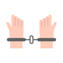 Arrest Vector Flat Icon Design