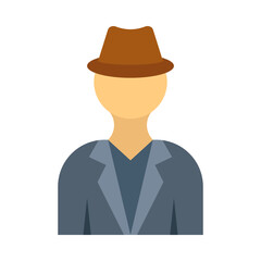 Private Investigator Vector Flat Icon Design