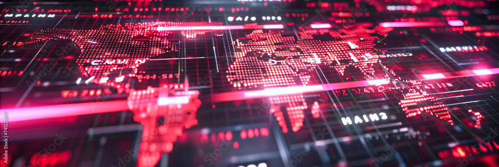 Poster cyber data stream, an abstract digital landscape where the flow of information illuminates the path 
