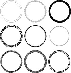 doodle circle frame set
