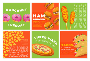 Social media post with fast food special offers