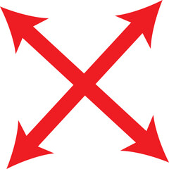 Four-sided arrow icon. Element of simple icon for websites, web design, mobile app, info graphics. Thin line icon for website design and development, app development .Four-sided arrow vector.