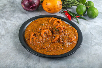 Indian cuisine - Masala with calamari