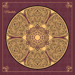 Luxury mandala background with golden arabesque pattern arabic islamic east style.decorative mandala for print, poster, cover design