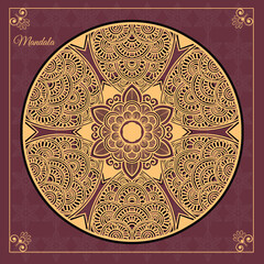 Luxury mandala background with golden arabesque pattern arabic islamic east style.decorative mandala for print, poster, cover design