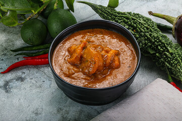Indian cuisine - Masala with prawn