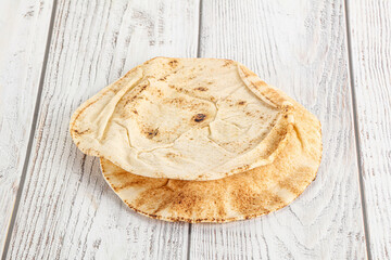 Traditional eastern round pita bread