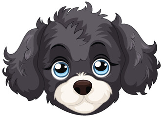Cute vector illustration of a playful puppy