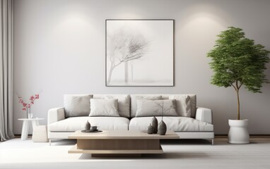 Fototapeta premium Interior design of modern cozy living room