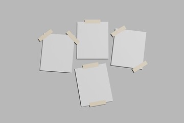 Polaroid Paper Mockup