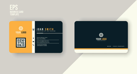 Clean modern minimal business visiting card design template 