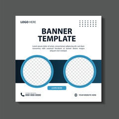 business square banner template for internet ads and social media post design. Editable square social media post design for Ads. square banner template design	
