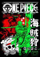 one piece-zoro-vector-sublimacion-t-shirt-anime
