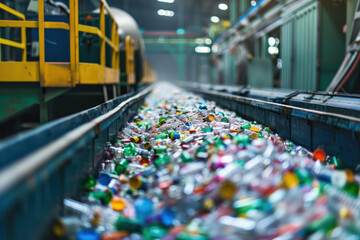 Obraz premium Circular economy in action materials being reused and recycled a business model for the future