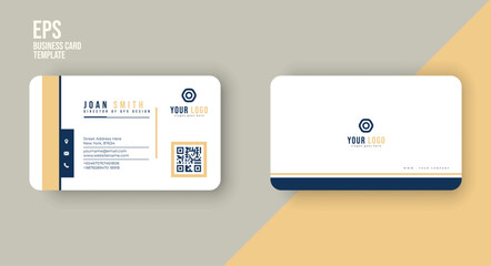 Clean modern minimal business card design template 