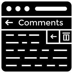 Comments solid icon design 