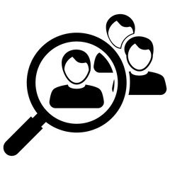 Solid icon design of find friends 