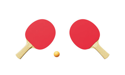 탁구 라켓 탁구공 Ping pong Racket Table Tennis Ball - obrazy, fototapety, plakaty