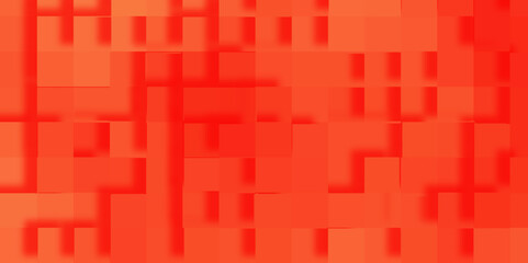 Abstract red and orange color mixed elegant cube geometric background, Square rectangle geometric block pattern, creative and minimal gradient concepts orange abstract background.