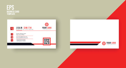 Clean modern minimal business visiting card design template 