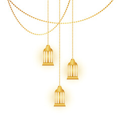 Islamic Gold Lantern Decoration