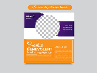 Vector business social media post design template