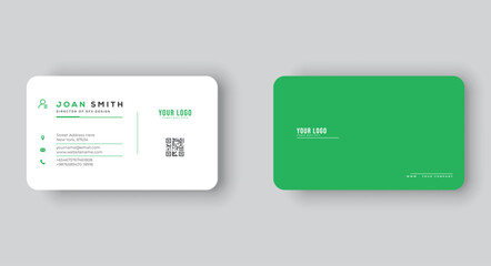 Clean modern minimal business visiting card design template 